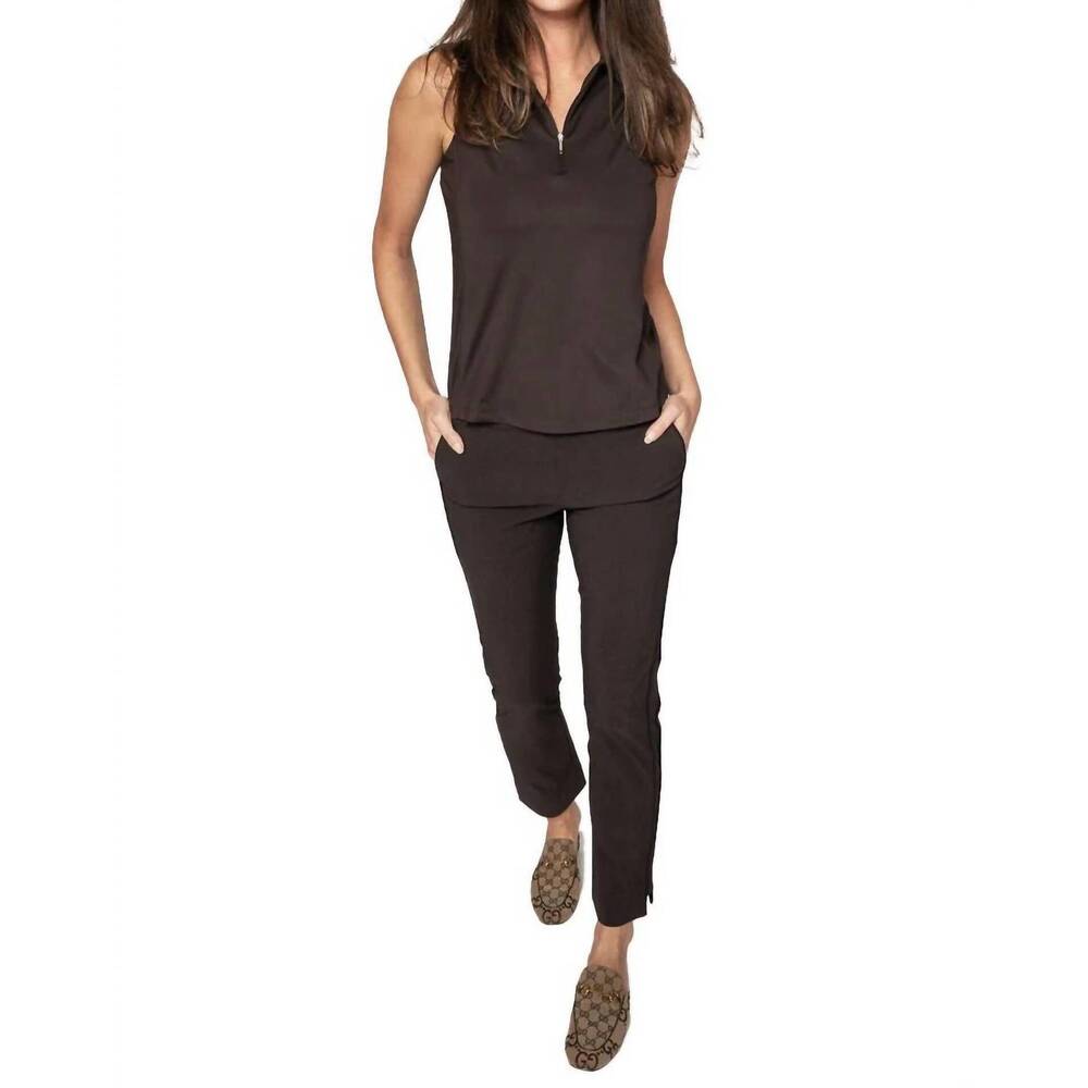 NEW GOLFTINI stretch ankle pants in cocoa